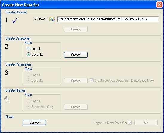 Steps in creating a database