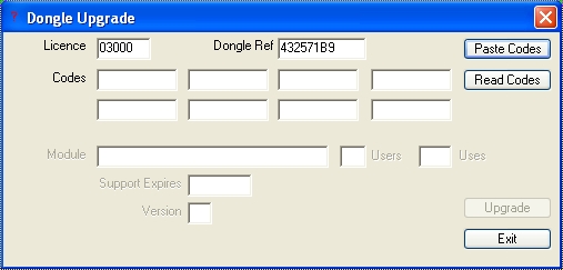 Upgrade Dongle Licence