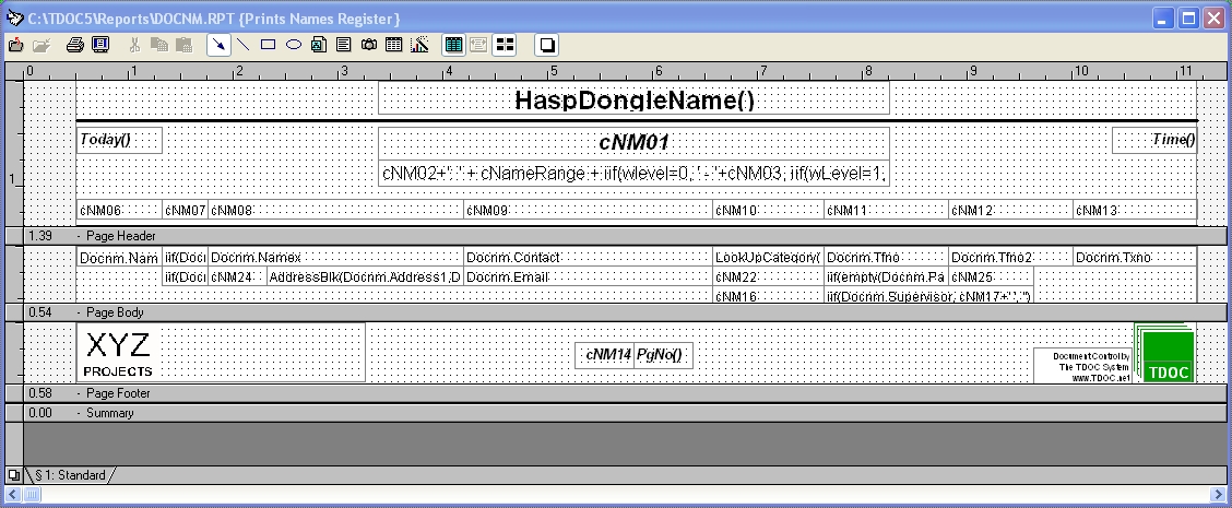 ReportPro Edit Report